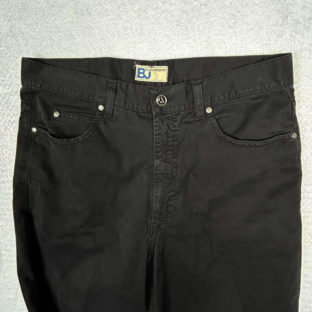 Umberto Bilancioni Jeans Mens EU 50 US 32x26.5 Italy Black Baggy Taper High Rise - Picture 3 of 15